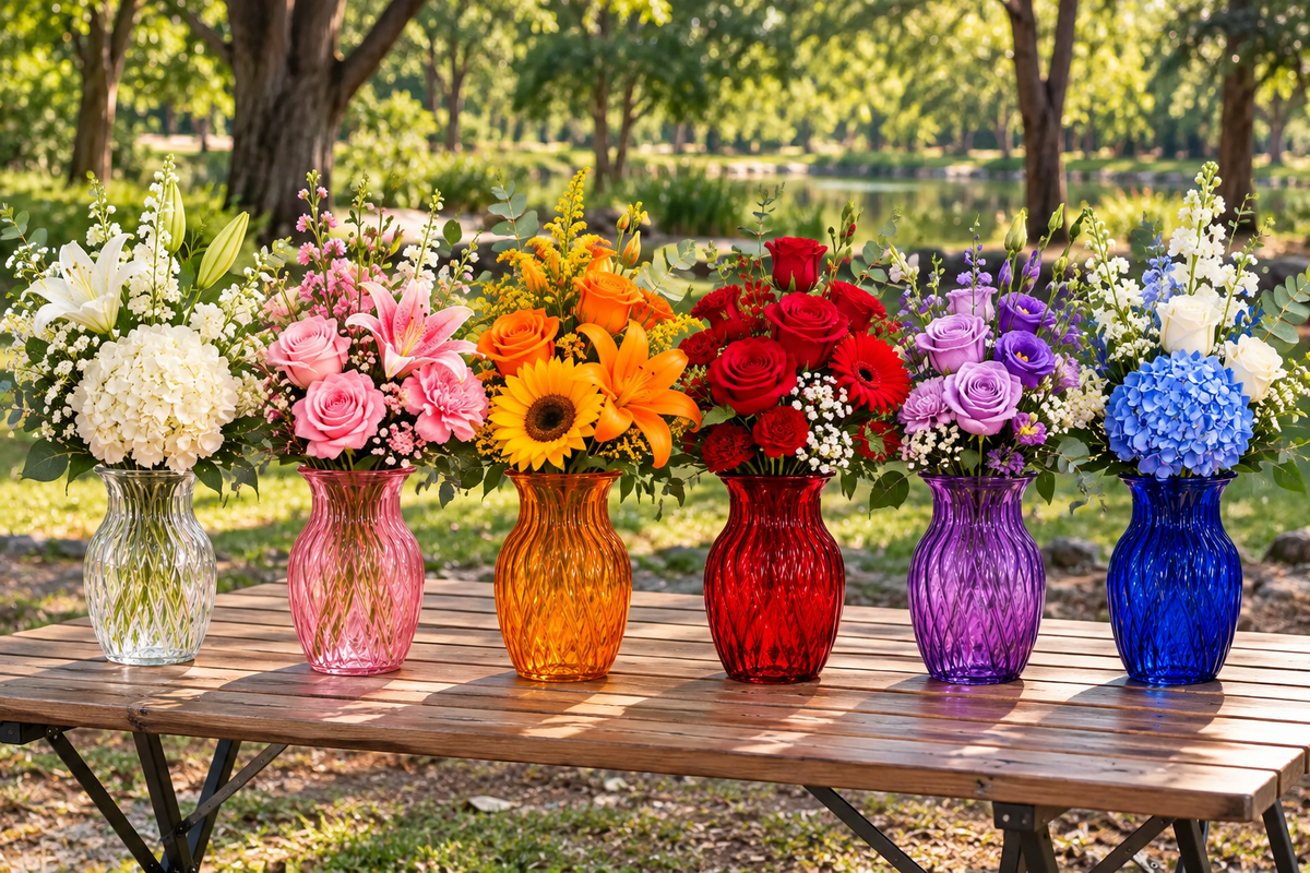 Swirl Bunch Vase – 4" × 8"
