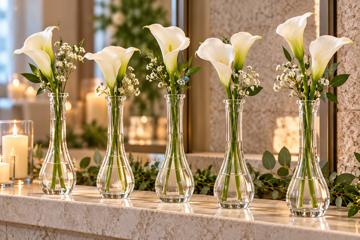 Clear Bud Vase – 1.5" × 9"
