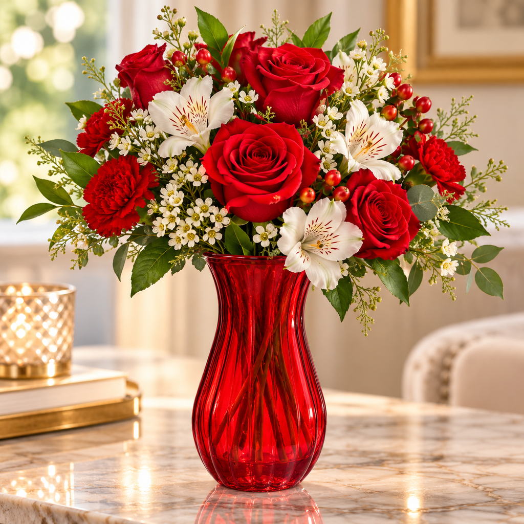 Vertical Swirl Vase – 4" × 9"