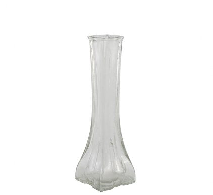 Clear Square Bottom Bud Vase