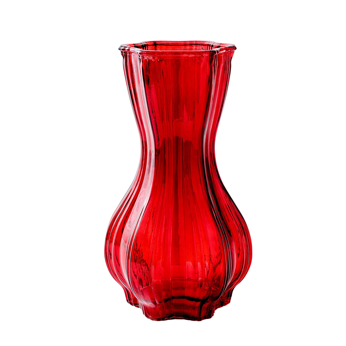 Petal Glass Vase – 4" × 10"