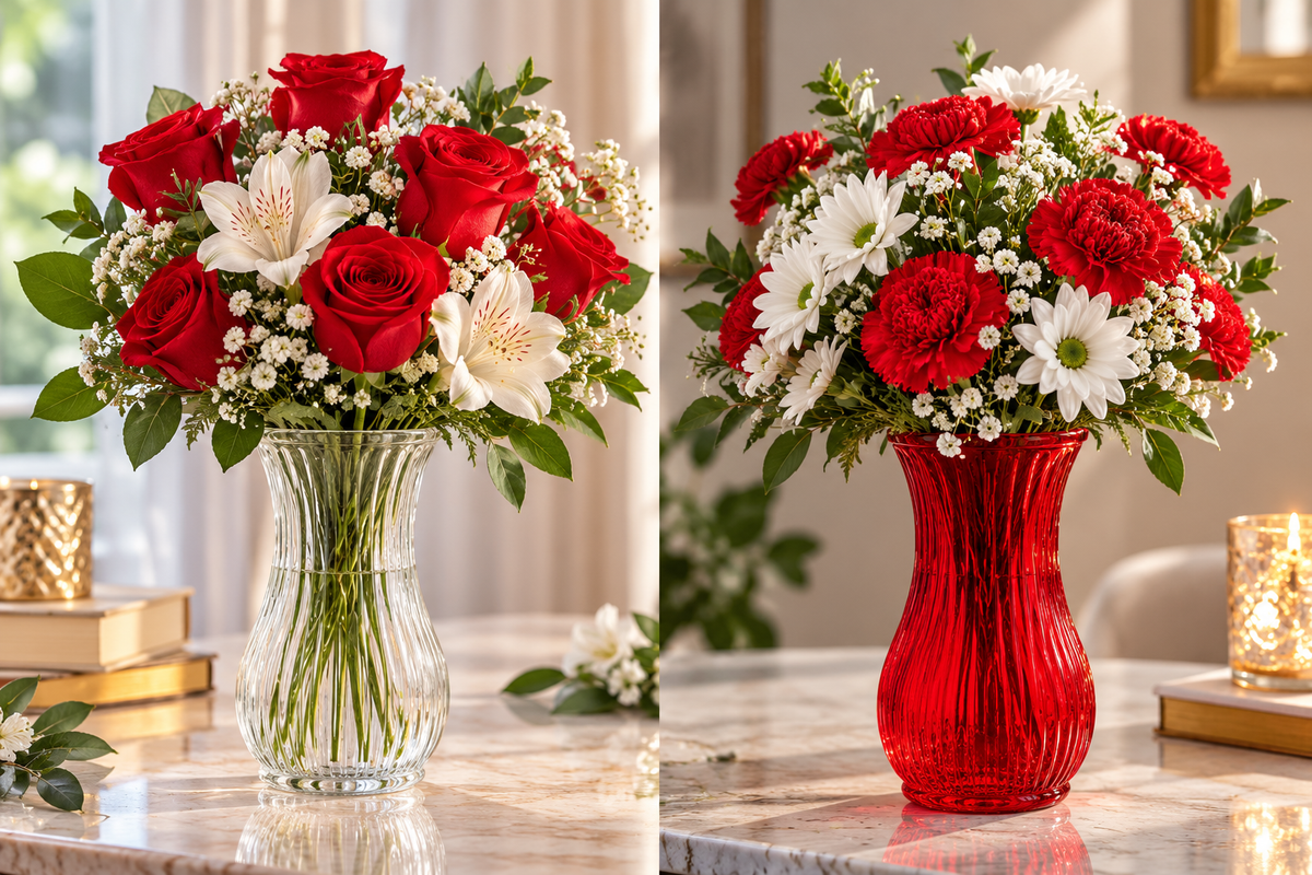 HALF DOZEN ROSE VASE – 3.5" × 8.5"